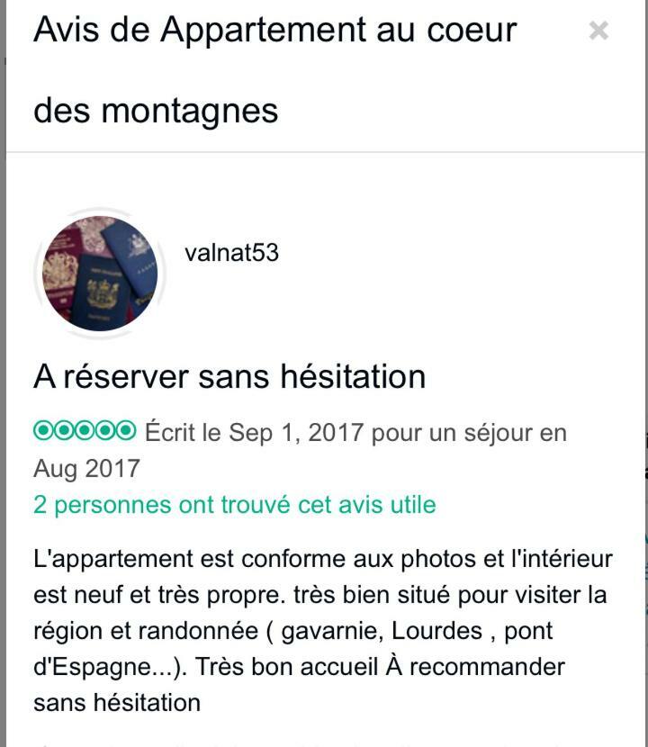 Appartement Tt Confort Au Coeur Des Montagnes Avec Vue Sur Les Montagnes Wifi Luz-Saint-Sauveur Zewnętrze zdjęcie